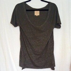 Casual Olive Short Sleeve Women's Tee